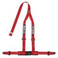 Pasy bezpieczeństwa SPARCO 04608BV – 2'', 3-pkt. ECE czerwone