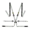 Pasy bezpieczeństwa OMP ONE-D PULL DOWN – 2'', 6-pkt. FIA 8853-2016 biało-czarne