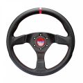 Kierownica skórzana SPARCO R383 CHAMPION czarno-czerwona