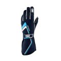 Rękawice OMP TECNICA FIA 8856-2018 granatowo-błękitne