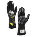 Rękawice OMP SPORT 2025 FIA 8856-2018 czarno-żółte fluo
