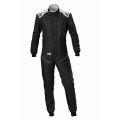 Kombinezon OMP TECNICA SUPERLIGHT FIA 8856-2018 czarno-srebrny