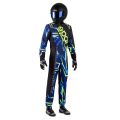 Kombinezon dziecięcy SPARCO PRIME K ADVANCED FIA 8877-2022 czarno-niebiesko-żółty fluo
