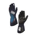 Rękawice OMP ONE EVO FX FIA 8856-2018 granatowo-niebieskie