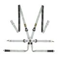 Pasy bezpieczeństwa OMP ONE-D PULL DOWN BEZ MAGNEZU – 2'', 6-pkt. FIA 8853-2016 biało-czarne
