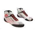 Buty kartingowe dziecięce OMP KS-2X FIA 8877-2022 biało-czerwone