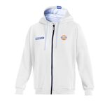 Bluza z kapturem zapinana Sparco Gulf biała