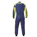 Kombinezon OMP TECNICA EVO FIA 8856-2018 niebiesko-żółty fluo