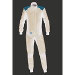 Kombinezon OMP Tecnica Superlight FIA 8856-2018 granatowo-pomarańczowy fluo