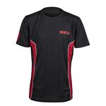 T-shirt dla gracza SPARCO GT VENT – czarno-czerwony