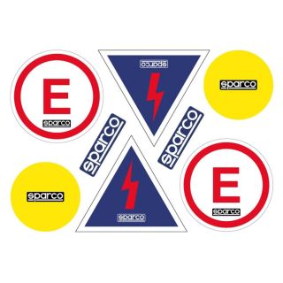 Zestaw 8 naklejek informacyjnych SPARCO