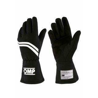 Rękawice OMP DIJON 2025 (RETRO) FIA 8856-2018 czarne