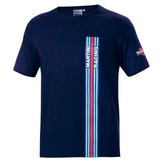 T-shirt SPARCO BIG STRIPES MARTINI RACING - granatowy