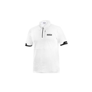 Polo SPARCO ZIP - białe