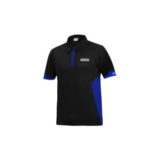 Polo SPARCO ZIP - czarno-niebieskie