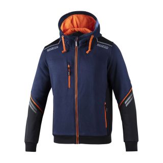 Kurtka SPARCO TECH HOODED - granatowo-pomarańczowa