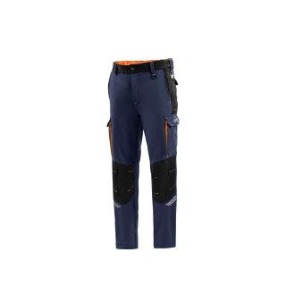 Spodnie SPARCO TECH - granatowo-pomarańczowe