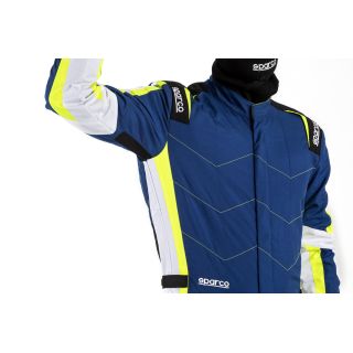 Kombinezon dziecięcy SPARCO KERB ADVANCED FIA 8877-2022 niebiesko-żółty