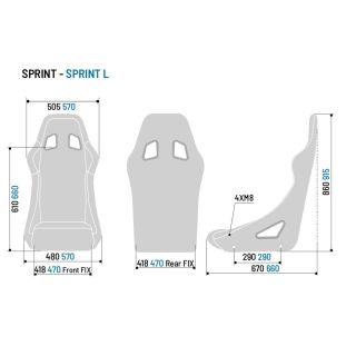 Fotel Sparco Sprint+ SKY 8855-1999 czarny
