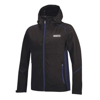 Kurtka przeciwdeszczowa Sparco Shell czarno-granatowa