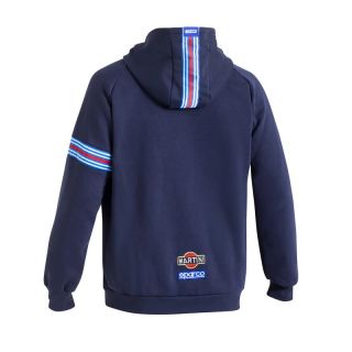 Bluza z kapturem zapinana Sparco Martini Racing granatowa