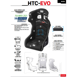 Fotel  OMP HTC EVO FIA 8855-2021