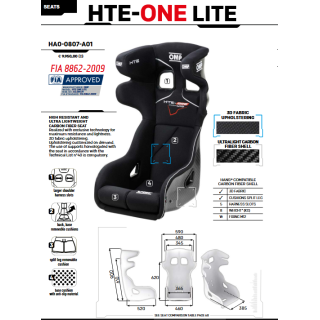 Fotel OMP HTE ONE LITE FIA 8862-2009