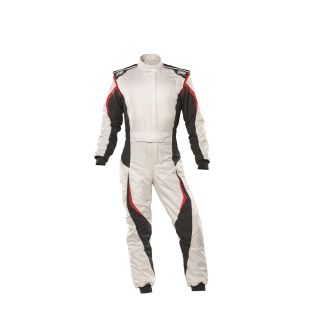 Kombinezon OMP TECNICA EVO FIA 8856-2018 biało-czarny