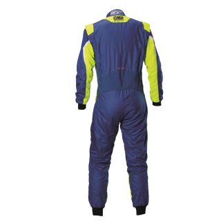 Kombinezon OMP TECNICA EVO FIA 8856-2018 niebiesko-żółty fluo