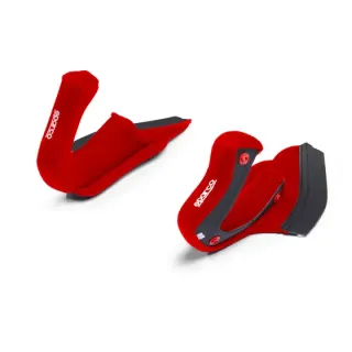 Wyściółka wkładki policzkowe do kasków Sparco Flux RJ oraz RJ-I czerwone