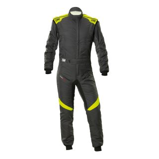 Kombinezon OMP First Evo 2025 FIA 8856-2018 antracytowo-żółty