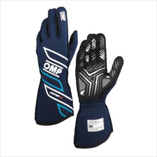Rękawice OMP One-S 2025 FIA 8856-2018 granatowo-błękitne