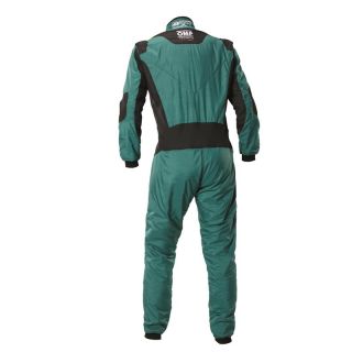 Kombinezon OMP Tecnica Superlight FIA 8856-2018 zielono-czarny