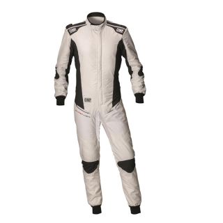 Kombinezon OMP Tecnica Superlight FIA 8856-2018 biało-antracytowy