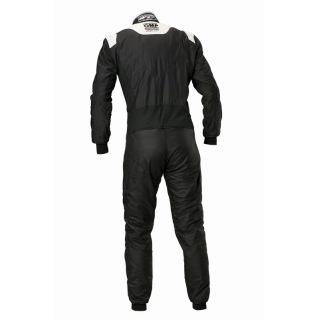 Kombinezon OMP Tecnica Superlight FIA 8856-2018 czarno-srebrny