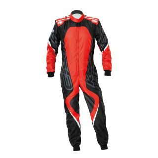 Kombinezon dziecięcy OMP KS-3X ART FIA 8877-2022 czarno-czerwony