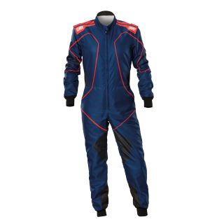 Kombinezon dziecięcy OMP KS-3X ART FIA 8877-2022 granatowo-czerwony
