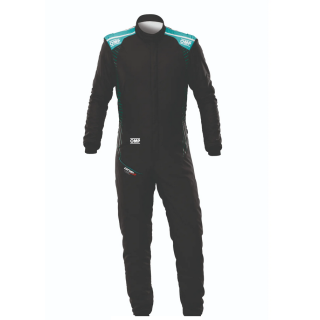 Kombinezon OMP One-S Air FIA 8856-2018 czarno-błękitny