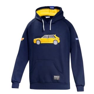 Bluza z kapturem Sparco Lancia HF Delta Integrale granatowo-żółta