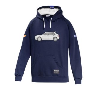 Bluza z kapturem Sparco Lancia HF Delta Integrale granatowo-biała