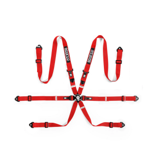 Pasy bezpieczeństwa Sparco COMPETITION H-2 PD 2", 6-pkt czerwone