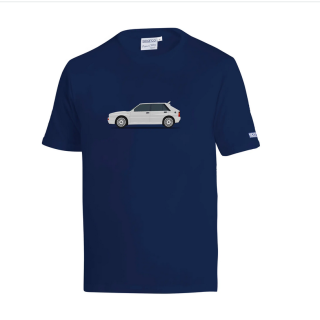 Koszulka T-Shirt Sparco Lancia HF Delta Integrale granatowo-biała