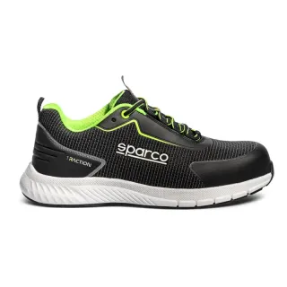 Buty Sparco Traction Yuki S1PS ESD czarno-biało-limonkowe