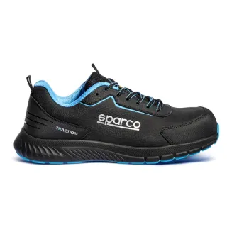 Buty Sparco Traction Nubuck Takuma S3S ESD czarno-niebieskie