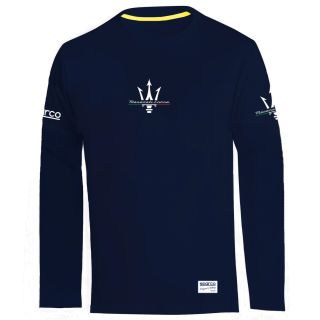 Koszulka z długim rękawem Sparco Maserati Corse granatowa