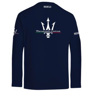 Koszulka z długim rękawem Sparco Maserati Corse granatowa