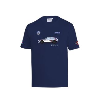 Koszulka T-Shirt Sparco Lancia Delta S4 Martini Racing granatowa