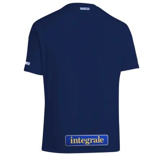 Koszulka T-Shirt Sparco Lancia HF Delta Integrale granatowo-żółta