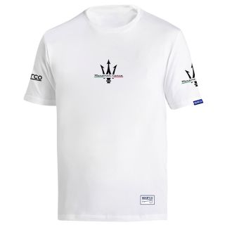 Koszulka T-Shirt Sparco Maserati Corse biała