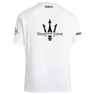 Koszulka T-Shirt Sparco Maserati Corse biała